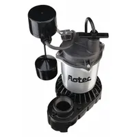 FLOTEC Submersible Sump Pump: 1/2 hp, 115V AC, 59 gpm Flow Rate @ 10' of Head, 1 1/2 in FNPT, 5.5 A (MPN FPCI5050)