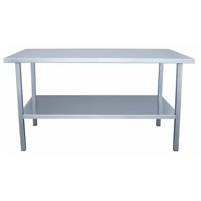 JAMCO Workbench: Fixed Ht, Stainless Steel, 60 in x 30 in - Stainless-Steel-Top Worktables