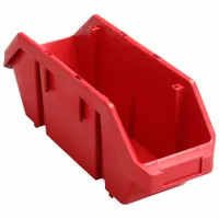 QUANTUM STORAGE SYSTEMS Cross-Stacking Bin: 6 5/8 in x 18 1/2 in x 7 in, Red, Label Holder Included (MPN QP1867RD)