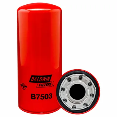 BALDWIN FILTERS Oil Filter: B7503, 1 3/4"-12 Thread Size, 11 5/16 in Overall Ht, Oil - Spin-On Oil Filters