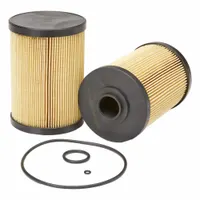 Cartridge fuel filter with cellulose media. Inside diameter 1 in, outside diameter 3 3/4 in. Compatible with John Deere vehicles. Interchanges with Baldwin PF7982