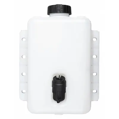AUTOTEX Washer Reservoir: 1 gal, Plastic, Installation Hardware/Pump - Windshield Washer Reservoir Containers