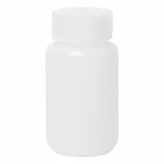 HDPE Wide Mouth Round Lab Bottle, 125 mL, 38-415 mm, Colorless
