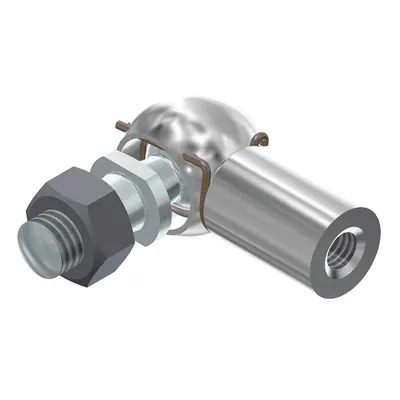 BANSBACH EASYLIFT Elbow End Fitting: Stainless Steel - Gas Spring End Fittings