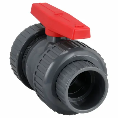 OEM PVC Ball Valve, 3 in, Straight, Socket x FNPT, Std Port - PVC Ball Valves