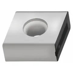 Diamond indexable milling insert for high-precision machining of non-ferrous materials, composites, and abrasive plastics. Designed for finishing and semi-finishing operations in CNC milling, offering wear resistance and cutting edge stability.