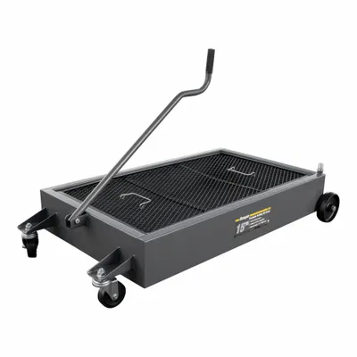 BENDPAK Portable Oil Drain: Steel, 15 gal Capacity, 5 1/2 in Overall Ht, 42 in Overall Lg - Low-Profile Truck Drains