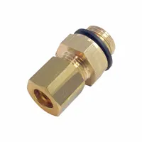 LEGRIS Compression Fitting Coupling: 13 mm OD x 8 mm OD Fitting Size, Metric x Compression, Brass (MPN 0101 08 68)
