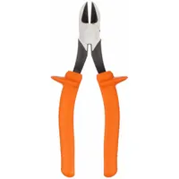 Diagonal Cutting Plier: Insulated, Std, Oval, 1 in Jaw Lg, 1 in Jaw Wd, 7 3/4 in Overall Lg (MPN D220-7-INS)
