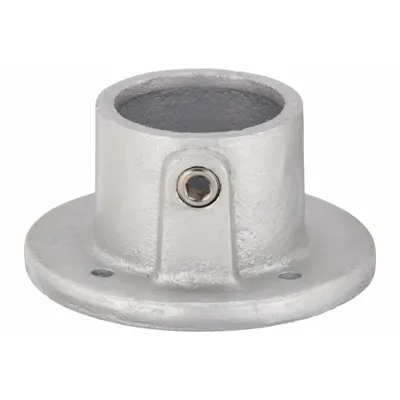 OEM Structural Pipe Fitting: Round Base Flange, Round, 2 in For Pipe Size, Cast Iron - Cast Iron Mounts