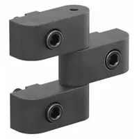 Standard Hinge: 2 3/8 in x 2 13/16 in, 15 Series, For 21/64 in Slot Wd, Black, Glass-Filled Nylon (MPN 15HI8704)
