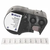 Combined Label and Ribbon Cartridge: 3/8 in x 1 in, Autoclavable Polyester, Black on White (MPN M5-195-481)