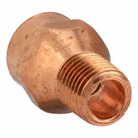 NIBCO Sweat Fitting Adapter: 1/2 in CTS x 1/4 in Pipe, Cup x MNPT, Wrot Copper (MPN 604-R)