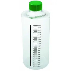Approved Vendor Polystyrene Roller Bottle, 2 L, Sterile, Graduated, with Cap (229584)