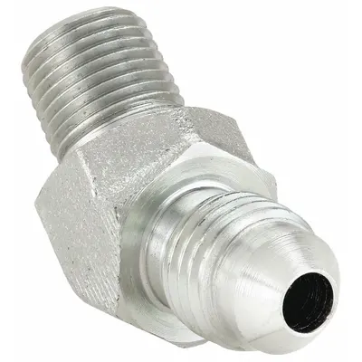 AEROQUIP Hydraulic Hose Adapter: 1/4 in x 3/8 in Fitting Size, Male x Male, NPTF x JIC - NPTF-to-JIC Steel Hydraulic Hose Adapters