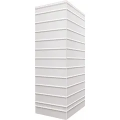 This sign slider message board holds up to 11 signs and is made of white plastic. With a nominal sign size of 74 in x 24 in, it is used for organizing and displaying multiple signs in industrial environments for safety, wayfinding, or instructional purposes.