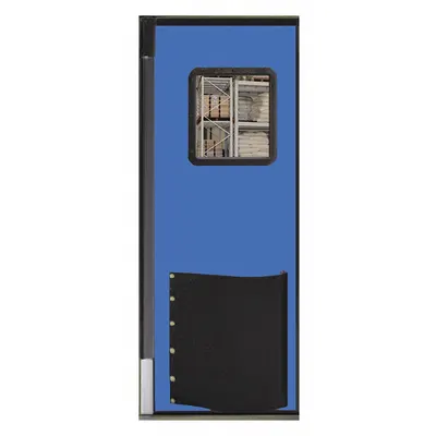 CHASE Swinging Door: Polyethylene, 1 Doors, Blue, 3 ft Door Wd, 8 ft Door Ht - Washdown Swinging Doors