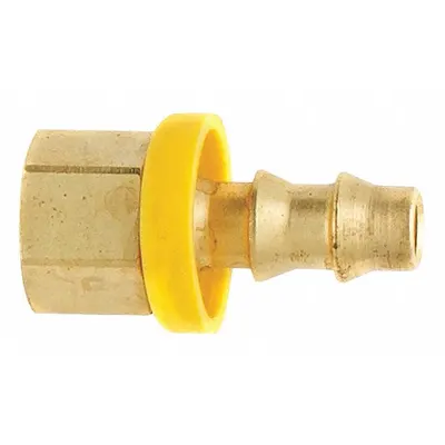 PARKER Barbed Hydraulic Hose Fitting: -4 For Hose Dash Size, For 1/4 in Hose I.D. - Brass Barbed Hydraulic Hose Fittings