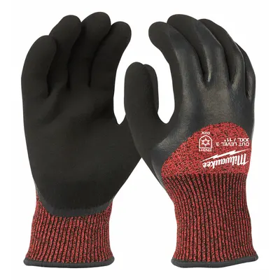 MILWAUKEE Work Gloves: 2XL ( 11 ) - Cut-Resistant Gloves with Latex Coating