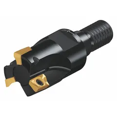 Indexable square-shoulder end mill for 90-degree shoulder milling, slotting, and contouring. Accommodates 03-size inserts with a 16 mm diameter. Designed for rigid, high-feed machining in steel, stainless steel, and cast iron. Suitable for mold making, general machining, and production environments.