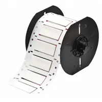 Sleeve Label: 1/2 in x 2 in, Polyolefin, White (Matte), For 1 AWG to 6 AWG Wire Gauge (MPN B33D-500-2-7642)