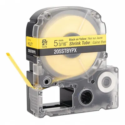 EPSON Sleeve Label: 3/16 in x 3/16 in, Polyolefin, Yellow (Matte) - Epson Continuous Sleeve Label Roll Cartridges