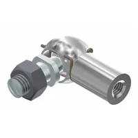 BANSBACH EASYLIFT Elbow End Fitting: Zinc-Plated Steel, 9.98 mm Socket Hole Size (MPN 96086)