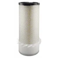 Round/oval engine air filter with radial seal design. Overall height of 15 inches. Suitable for heavy-duty engine applications requiring clean intake air