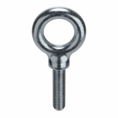 KEN FORGING Machinery Eye Bolt: With Shoulder, Steel, Zinc-Plated, 1/2"-13 Thread Size - Machinery Eye Bolts with Shoulder