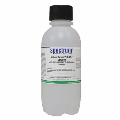 SPECTRUM Buffer - pH 7.00 - Yellow: Lab, 500 mL Volume, Liquid, pH 7.00 +/-001 @ 25°C - pH Buffers