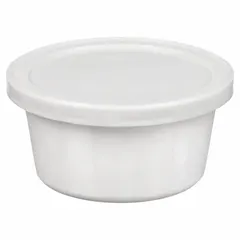 This DYNALON HDPE lab jar has a 4 fl oz capacity, 81.28 mm body diameter, and 45.72 mm height. It is opaque, non-sterile, round, and includes a closure. Suitable for storing and handling samples, chemicals, or reagents in laboratory settings.