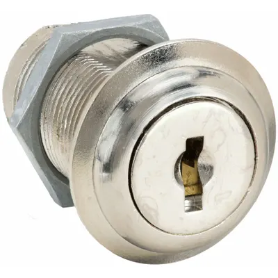 COMPX NATIONAL Cam Lock: Std Keyed Cam Lock, Keyed Alike, Zinc Die-Cast, Nickel - Keyed Cam Locks