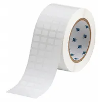 Pre-Cut Label Stock Roll: 3/8 in x 1/2 in, 3/8 in, Polyester, Permanent Adhesive, White (Gloss) (MPN THT-148-422-10)