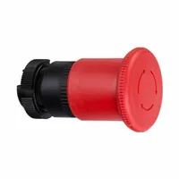 SCHNEIDER Push Button: Red, 22 mm Mounting Size, Non-Metallic, Maintained (MPN ZA2BS844)