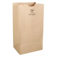 Grocery Bag: 8 1/4 in Wd, 6 1/6 in Dp, 15 11/12 in Ht, Grocery Bag, Kraft, 400 PK (MPN 70224)