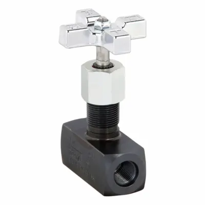 Parker Metering Valve: 5 gpm Max Flow Rate, #6 SAE O-Ring Boss, #6 SAE O-Ring Boss - Precision Needle Flow Control Valves