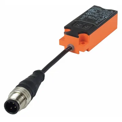 IFM Capacitive Rectangular Proximity Sensor: 3 - Pin M12, PNP - Rectangular Sensors with Pigtail Connectors