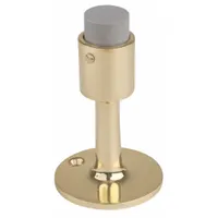Door Stop: Wall - Mounted, 2 1/2 in Wd, 3 7/8 in Overall Ht, Brass (MPN 475.3)