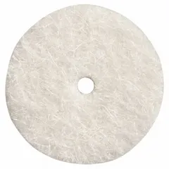 Unmounted felt disc polishing accessory for rotary tools. Features a 1-inch head diameter and standard screw attachment. Used for polishing metal, plastic, and other surfaces to a high shine.