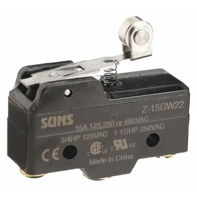 OEM Snap Action Switch: Hinge Roller Lever Actuator, SPDT, Screw - Roller-Lever Snap-Action Switches