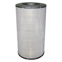 Round/oval engine air filter with radial seal, 17 in overall height. Designed for use in construction equipment to filter airborne contaminants from engine intake air