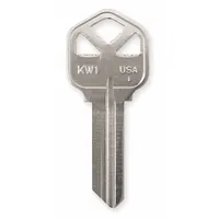 Key Blank: Compatible with Kwikset Locks, Key ID # 1176, 5 Pins, Brass (MPN KW1-NP)