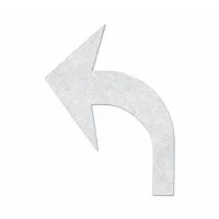 RAE Preformed Thermoplastic Pavement Markings: Reversible Turn Arrow, White, 4 ft Lg, 3 ft Wd (MPN PR-TH-3547)