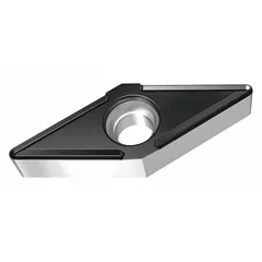 Diamond indexable turning inserts for precision machining of non-ferrous materials, composites, and abrasive alloys. Suitable for turning, facing, and profiling operations requiring fine surface finish. Available in VBMT222-FM6 WSM20S and VBMT110308-FM6 WSM20S variants.