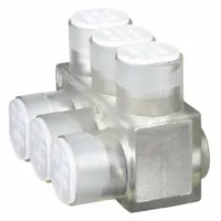 BURNDY Multitap Connector: 3 Port, Single-Sided Entry, 10 AWG – 250 kcmil Wire Size, Clear (MPN BIBS2503)