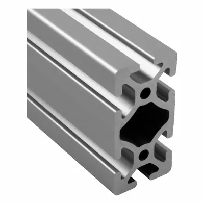 FAZTEK T-Slot Framing Extrusion: 15 Series, 12 ft Lg, 3 in x 1 1/2 in, Silver - Rectangular Grooved Inch Profiles