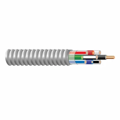 SOUTHWIRE Metal Clad Cable: 12 AWG, 4 Conductors, Copper, 250 ft, Aluminum, Std - Multi-Circuit Metal-Clad Cables
