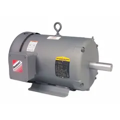 Totally enclosed fan-cooled (TEFC) 3/4 hp AC motor with rigid base mount. Operates at 875 RPM and 575V AC at 60 Hz with a full load current of 1.2 A. Suitable for continuous-duty industrial applications such as conveyors, pumps, fans, and compressors.