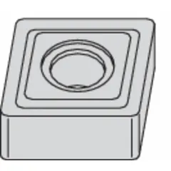 This diamond indexable turning insert is designed for precision turning and finishing operations on non-ferrous materials, composites, and abrasive workpieces. The diamond grade provides wear resistance and surface finish in high-speed machining. Available in two size designations: CNMG5437N and CNMG1606127N.