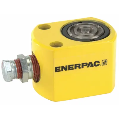 ENERPAC Hydraulic Ram: 5 ton Nominal Capacity, 5/8 in Nominal Stroke Lg, 1.63 in Retracted Ht - Solid Plunger Workholding Rams